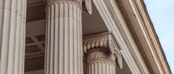 Vintage Old Justice Courthouse Column